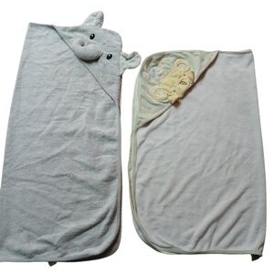 #0403 Babys 2 PC Towel Set Used Normal Wear